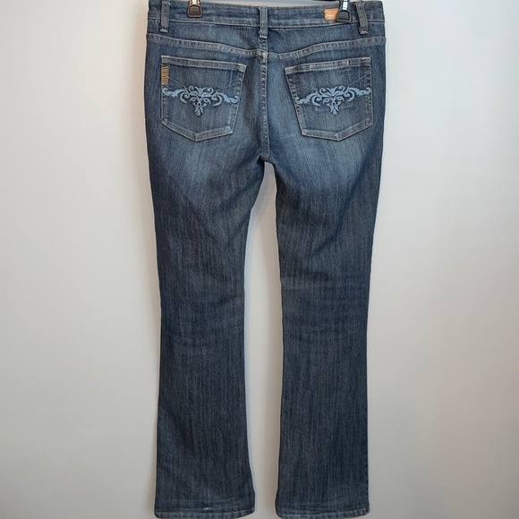 EUC Paige Benedict Canyon Relaxed Fit Embroidered Pocket Jeans Size 31 - Picture 6 of 9